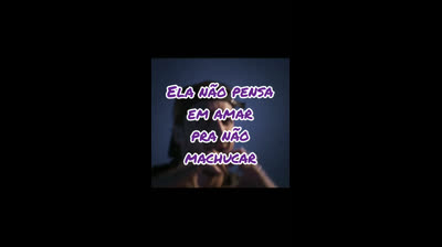 ela nao pensa em amar pra nao machucar