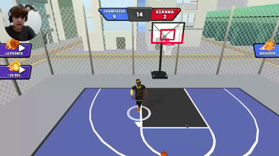 PLAYIN A BASKITBALL GAME